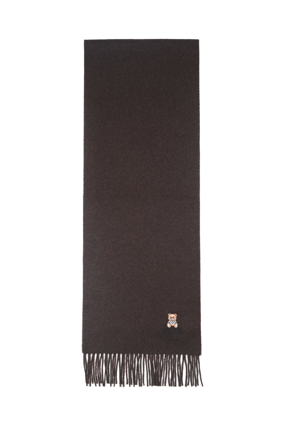 Moschino Wool Scarf with Fringes