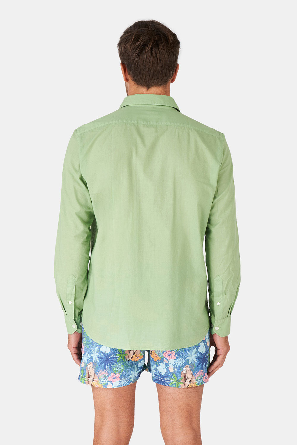 Long Sleeve Shirt Green Cotton Sail