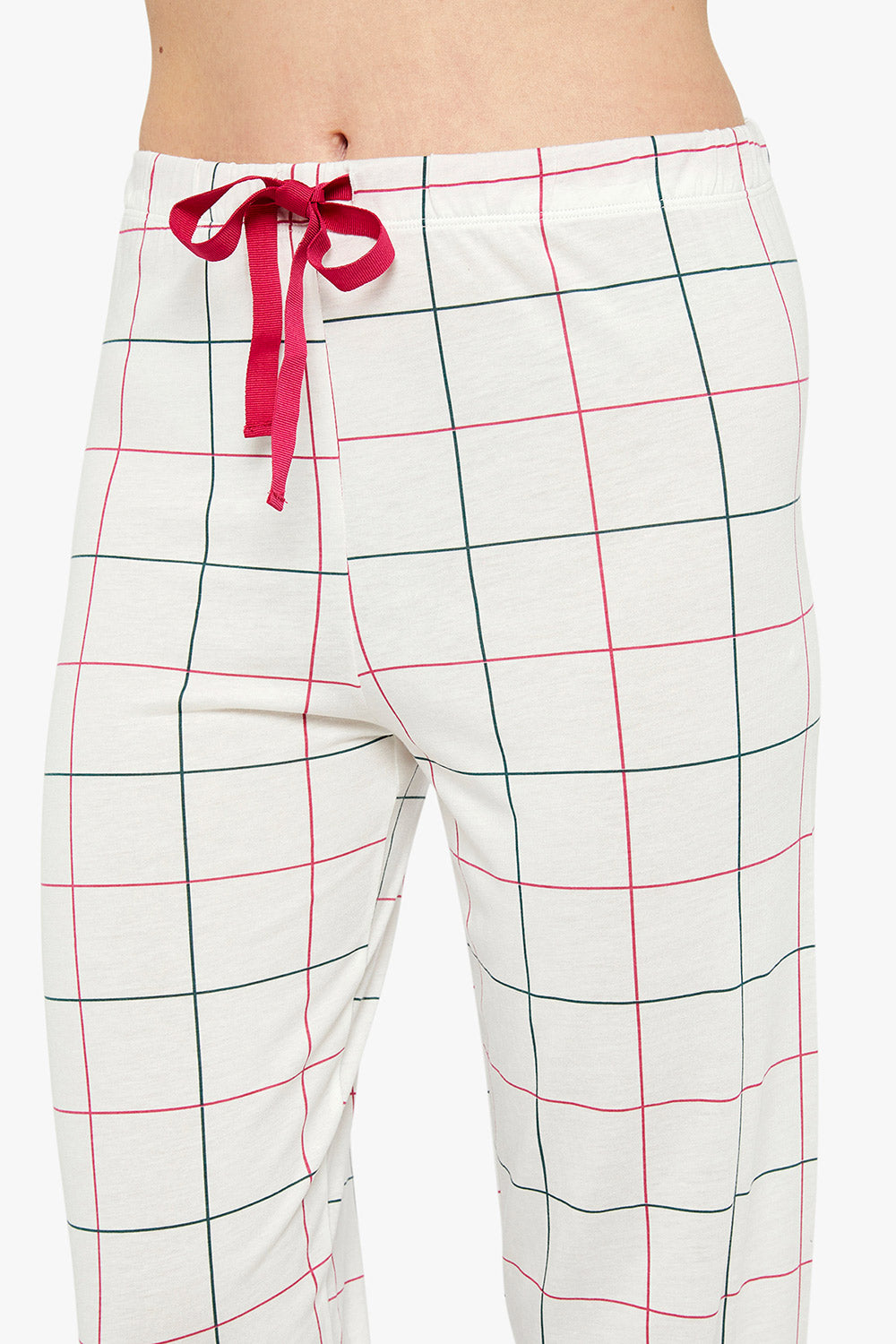 Lilac Checked Buttoned Pajamas
