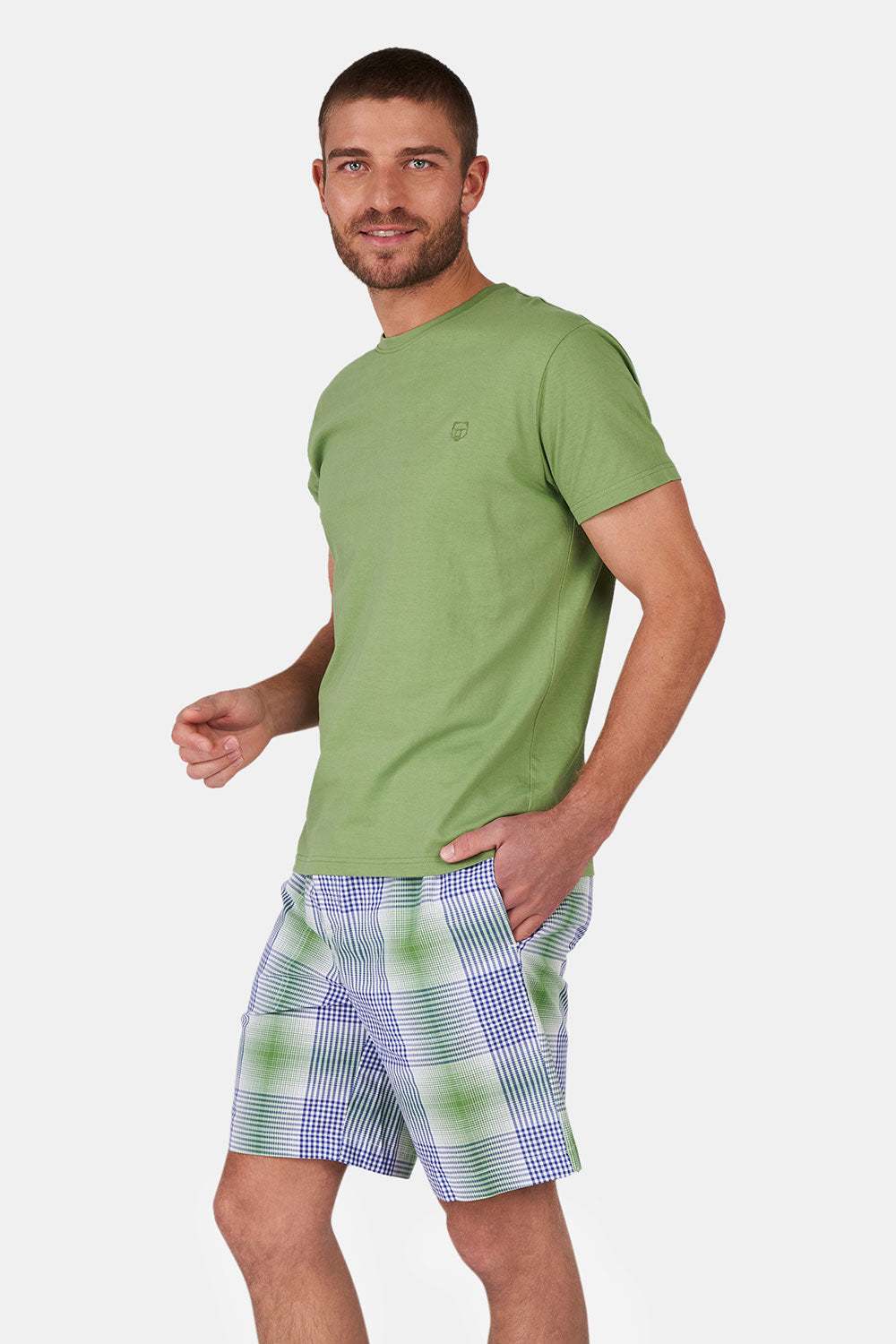 Striped Cotton Shorts