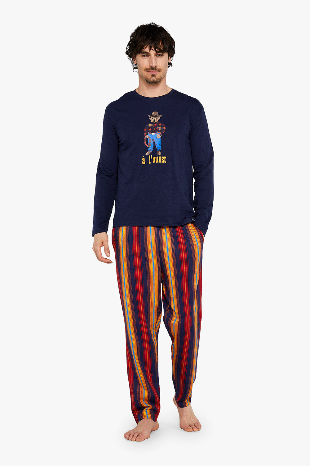 Teddy in the West Men's Pajamas Set