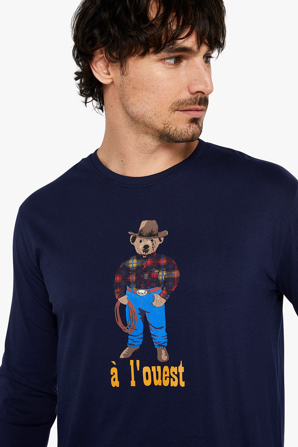 Teddy in the West Men's Pajamas Set