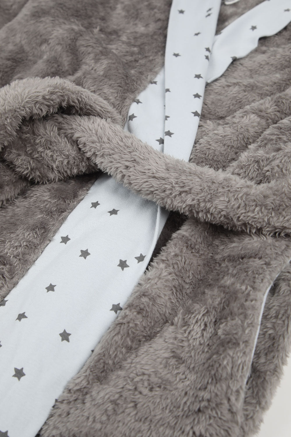 Cozy Grey Fleece Robe