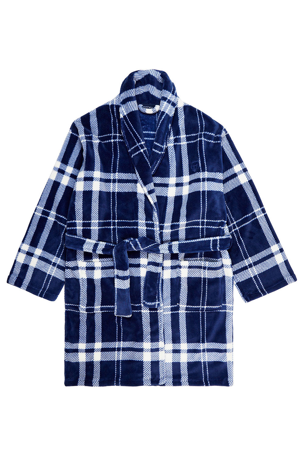 BIG PLAID FLEECE ROBE