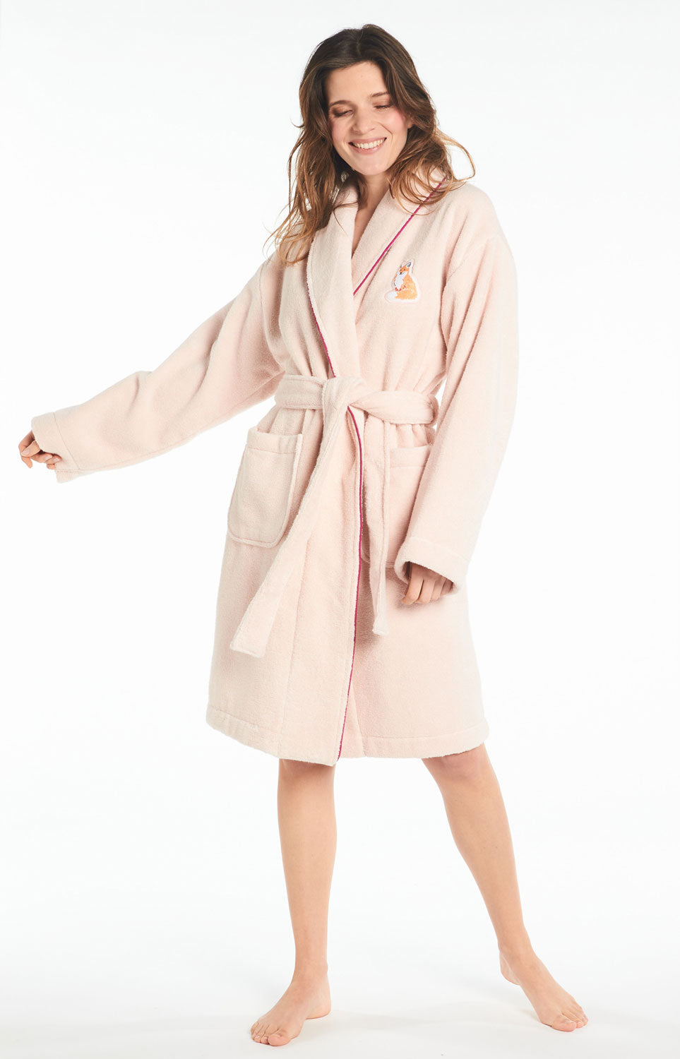 VELVET POWDER BATHROBE