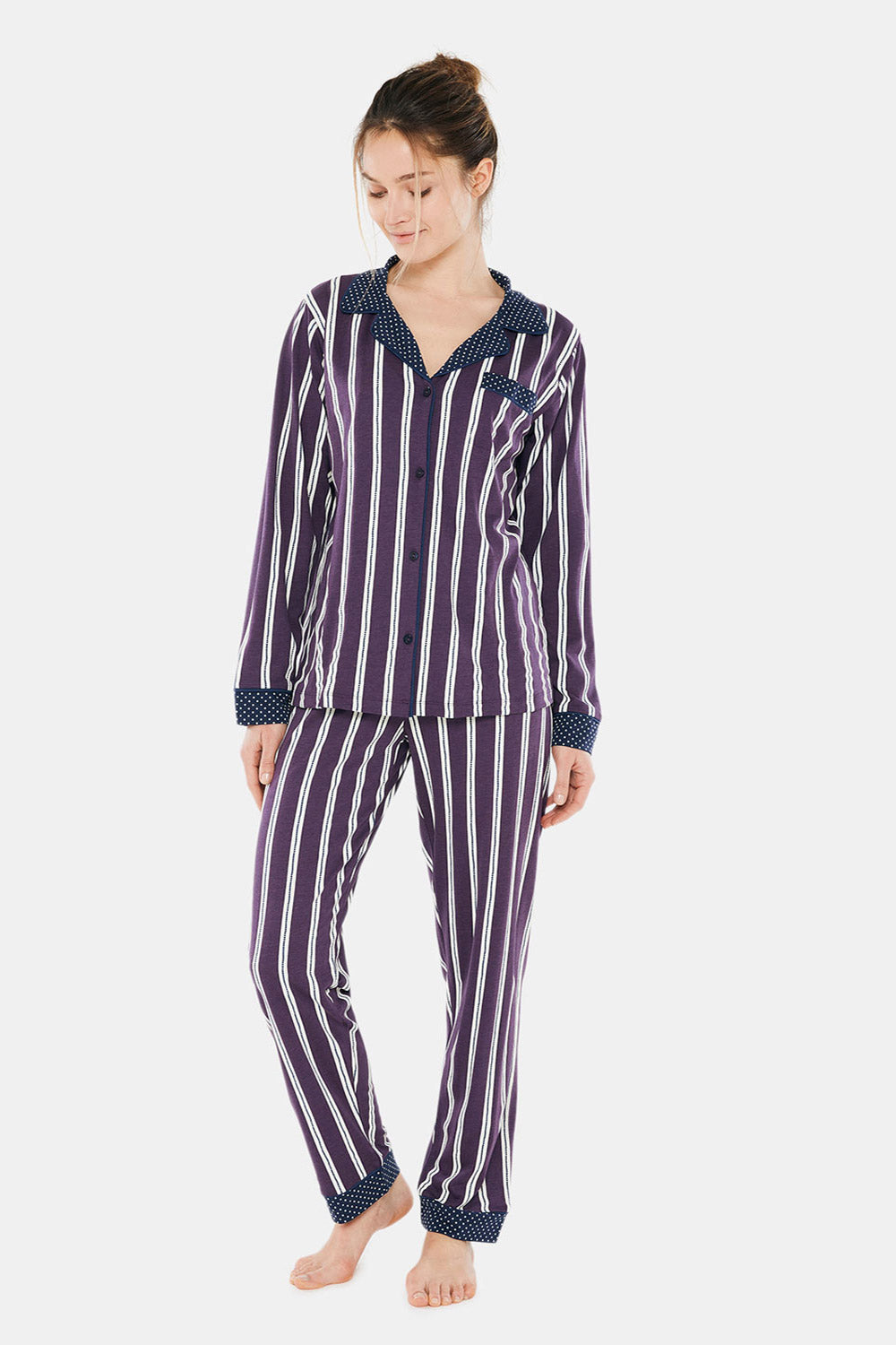 IRIS STRIPED BUTTONED PAJAMA