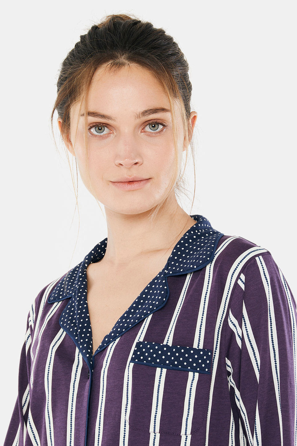 IRIS STRIPED BUTTONED PAJAMA