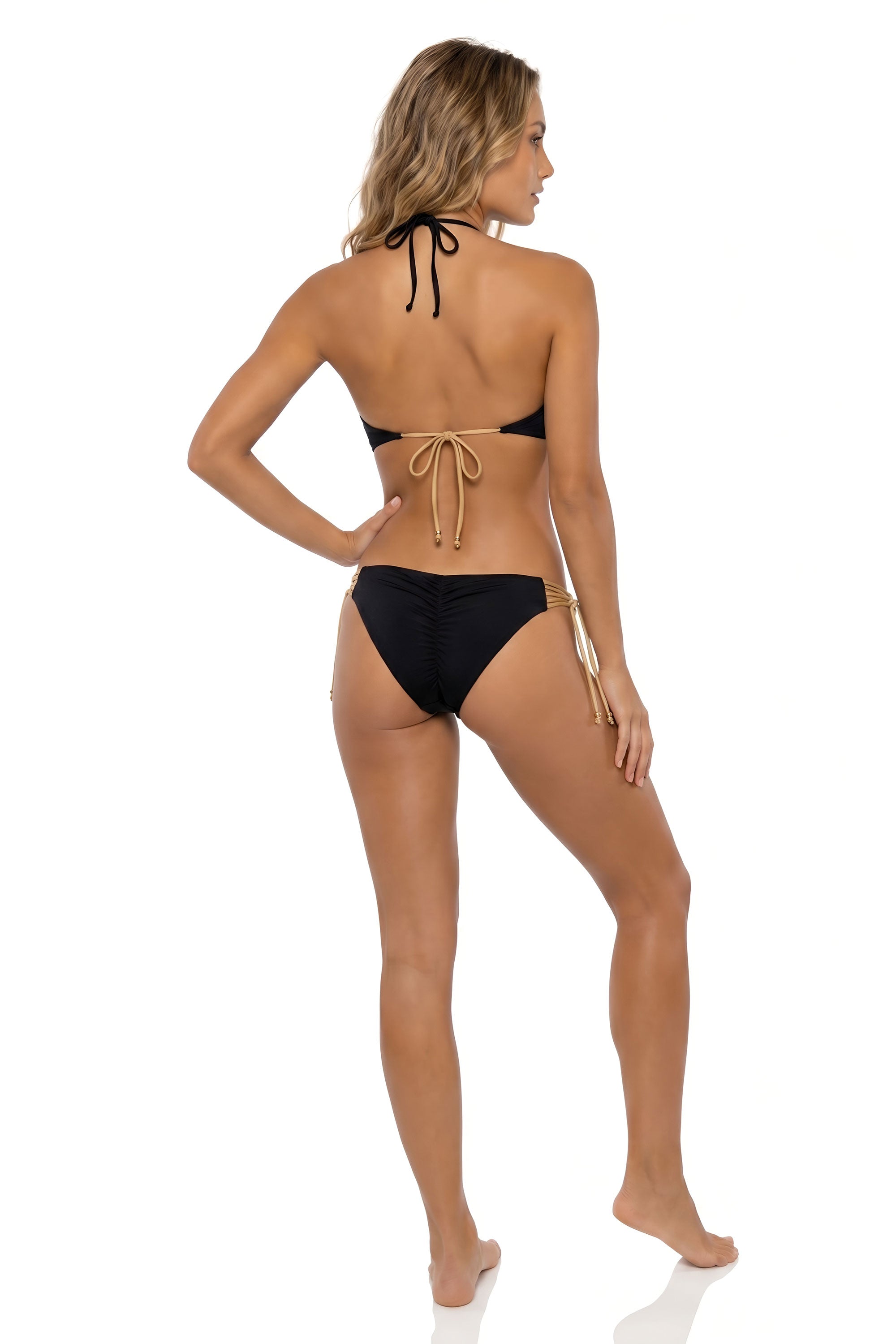 Black And Gold Tie Bikini