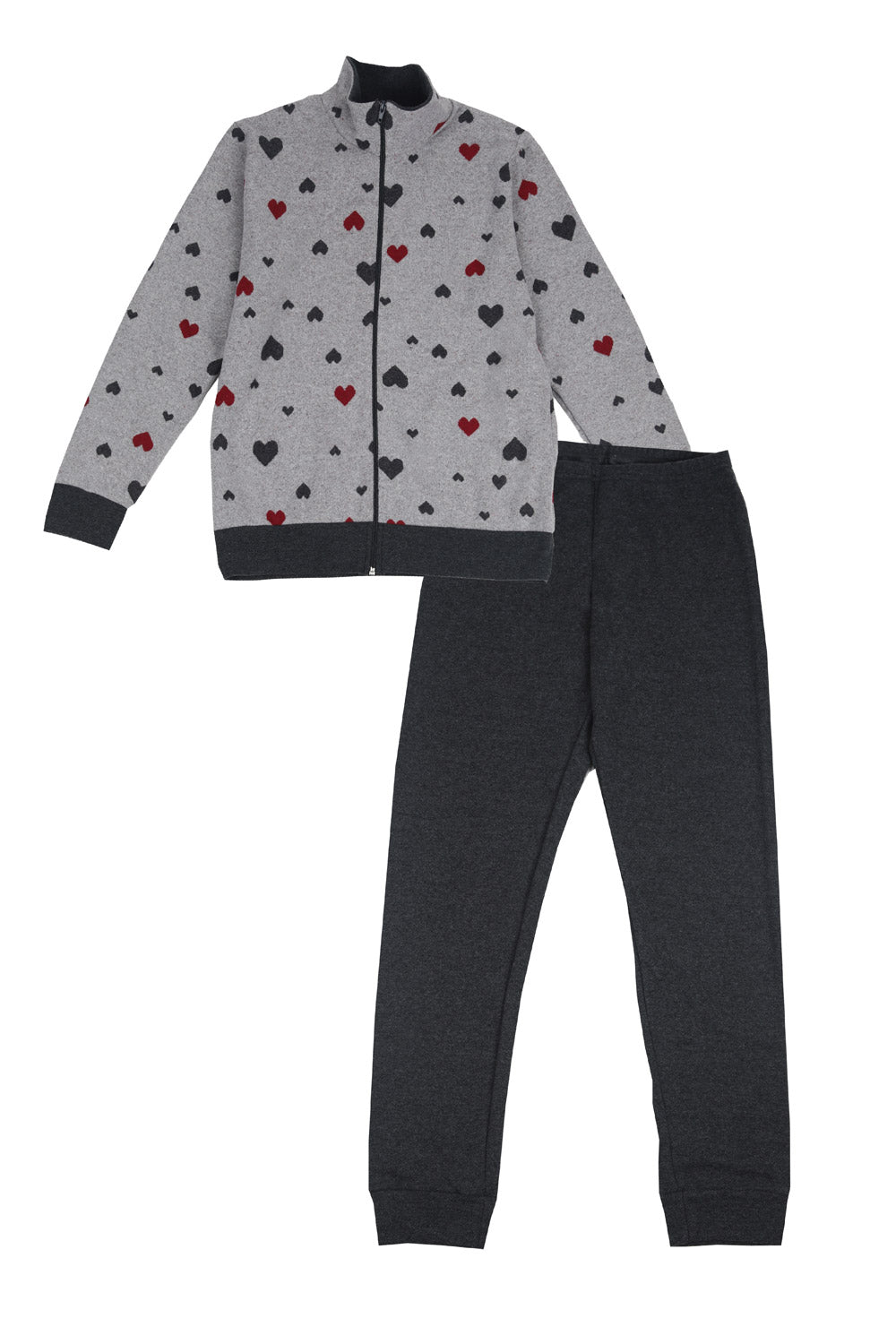 Heart Print Punto Milano Lounge Pajama