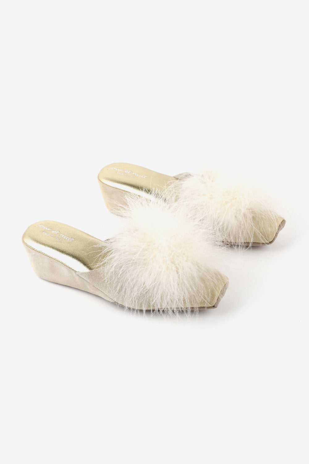 Elegant Feather Home Slipper