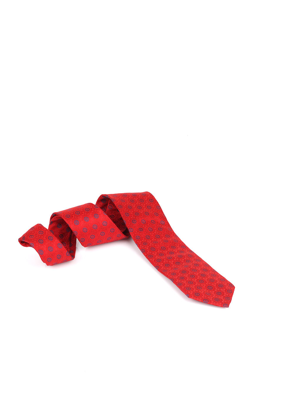FLORAL EMBROIDERY SILK NECKTIE
