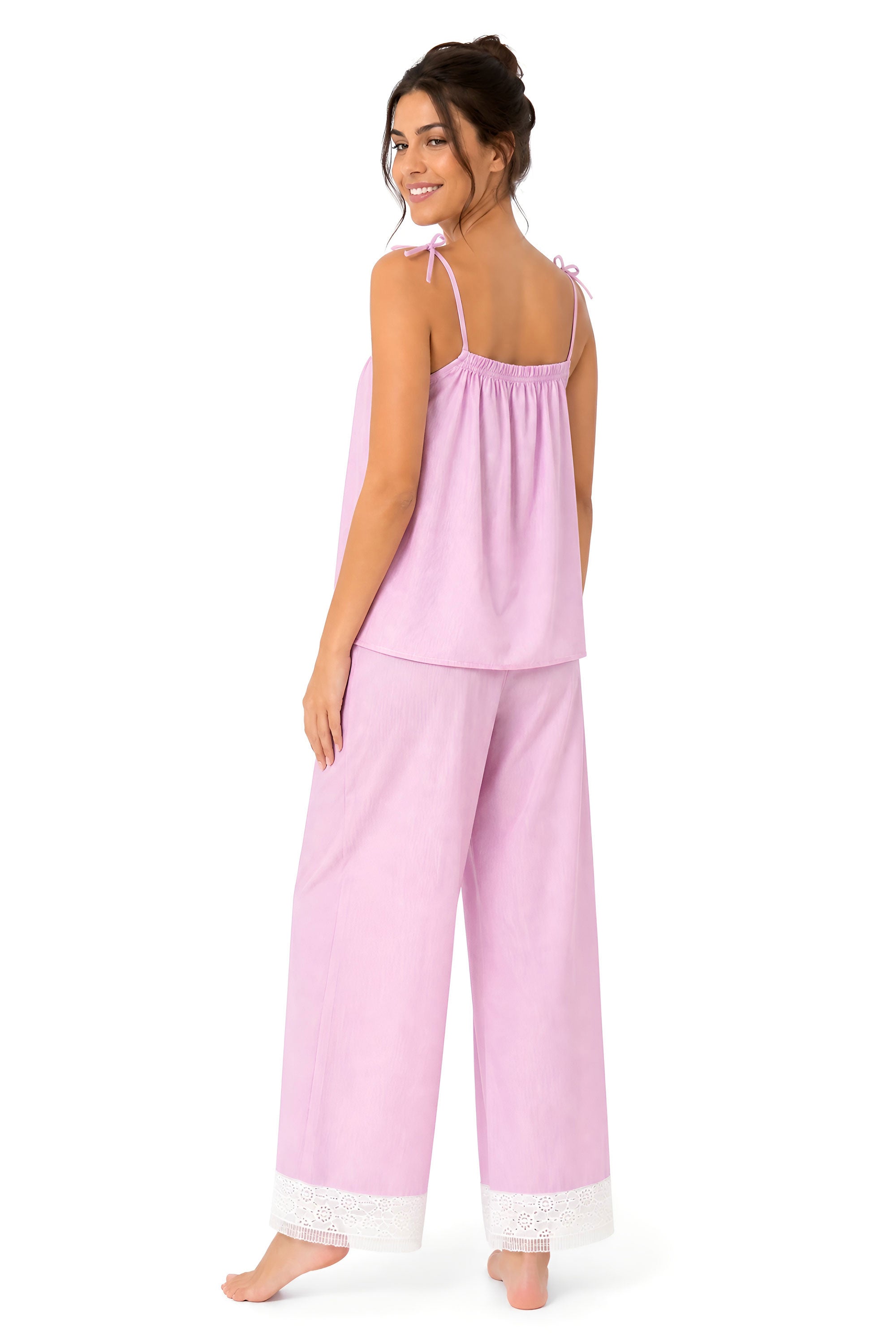 Pink Cotton Cropped Pajama
