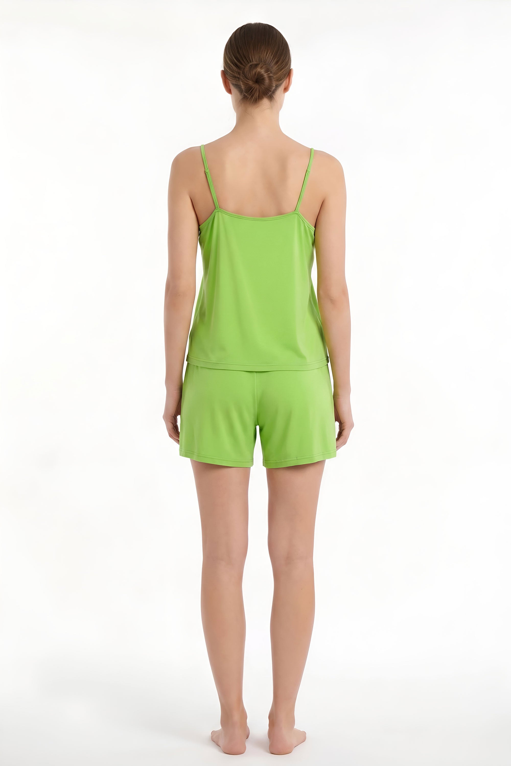 White Smoke Soft Cami Top & Shorts Pajama Set